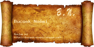 Bucsek Noémi névjegykártya