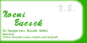 noemi bucsek business card